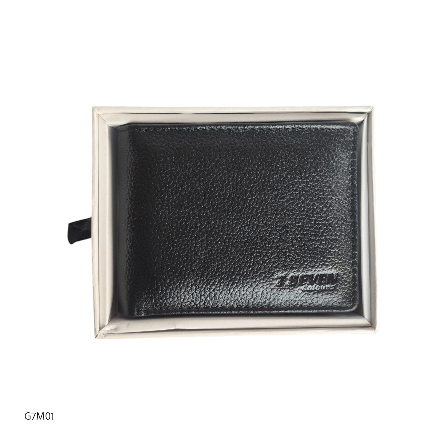 Cow Printed Leather Wallet G7M01 Black