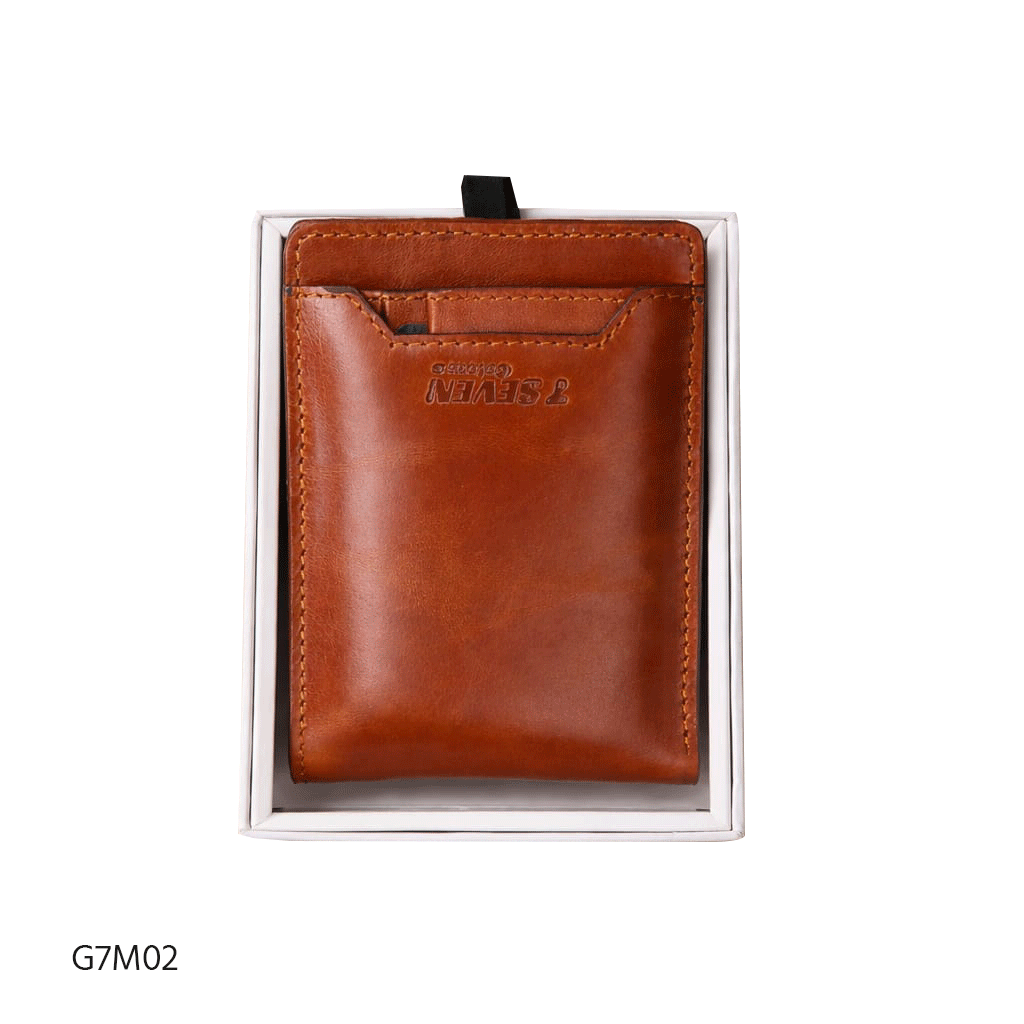 Cow Oil pull up Leather Wallet G7M02 Brown