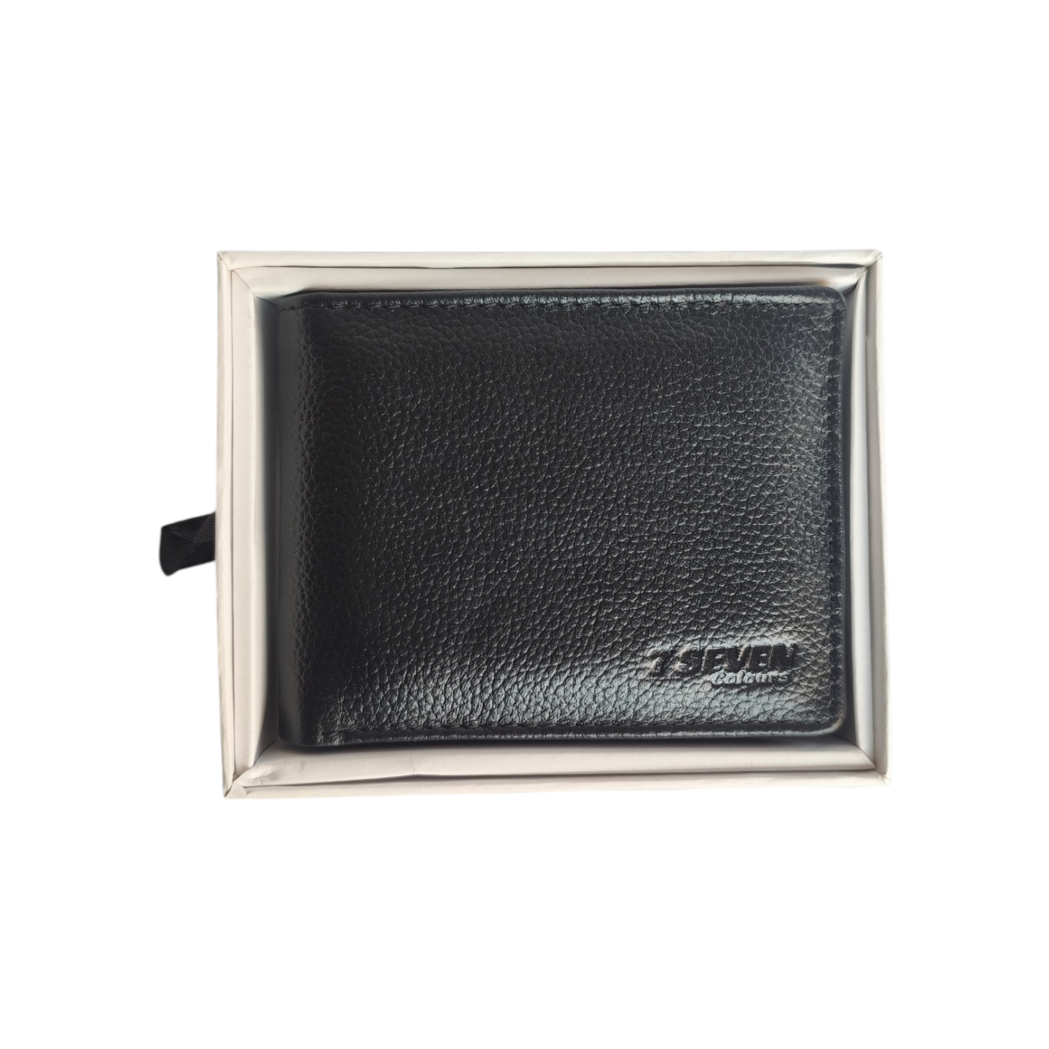 Cow Printed Leather Wallet G7M01 Black