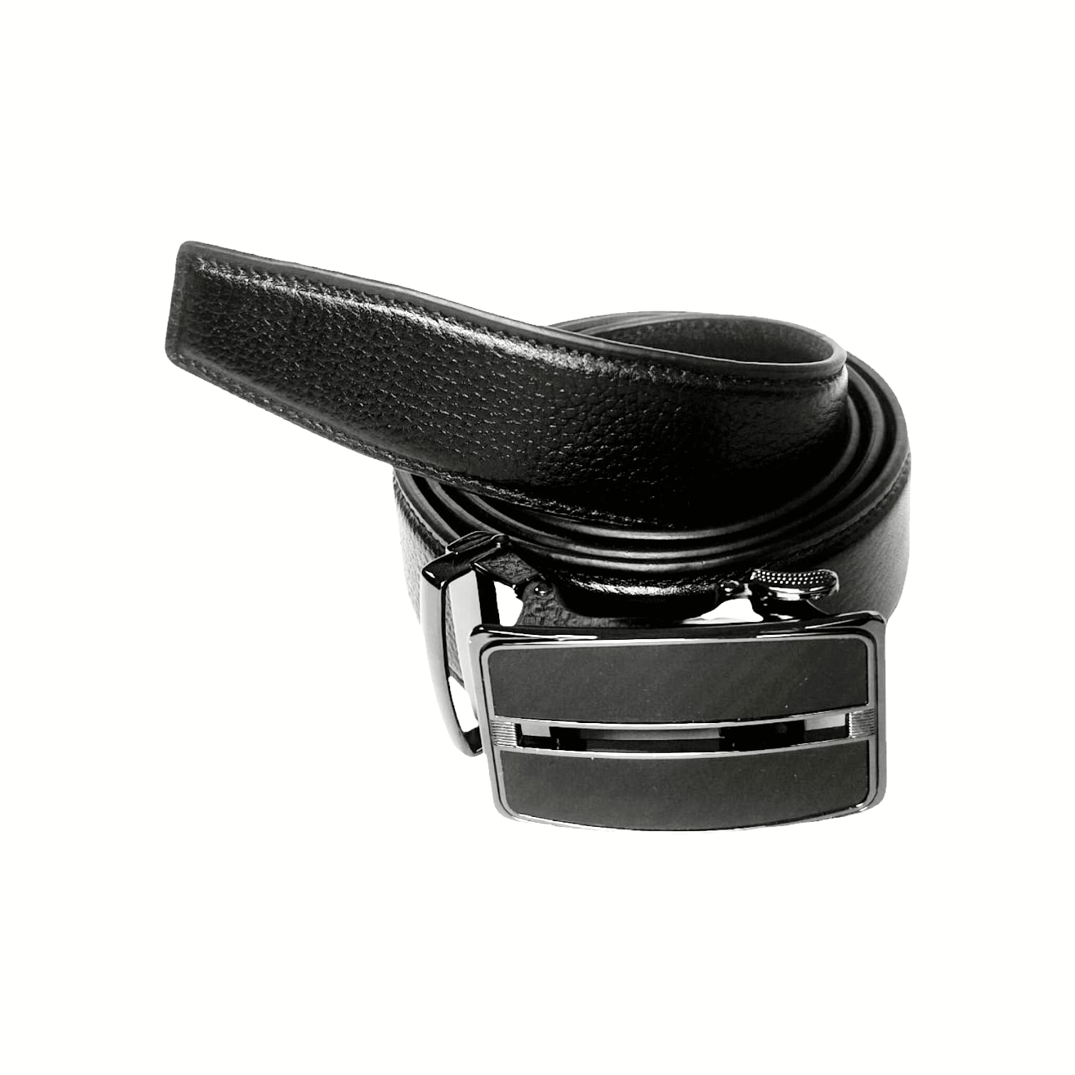 Cow Printed Leather Belt G7B02 Black