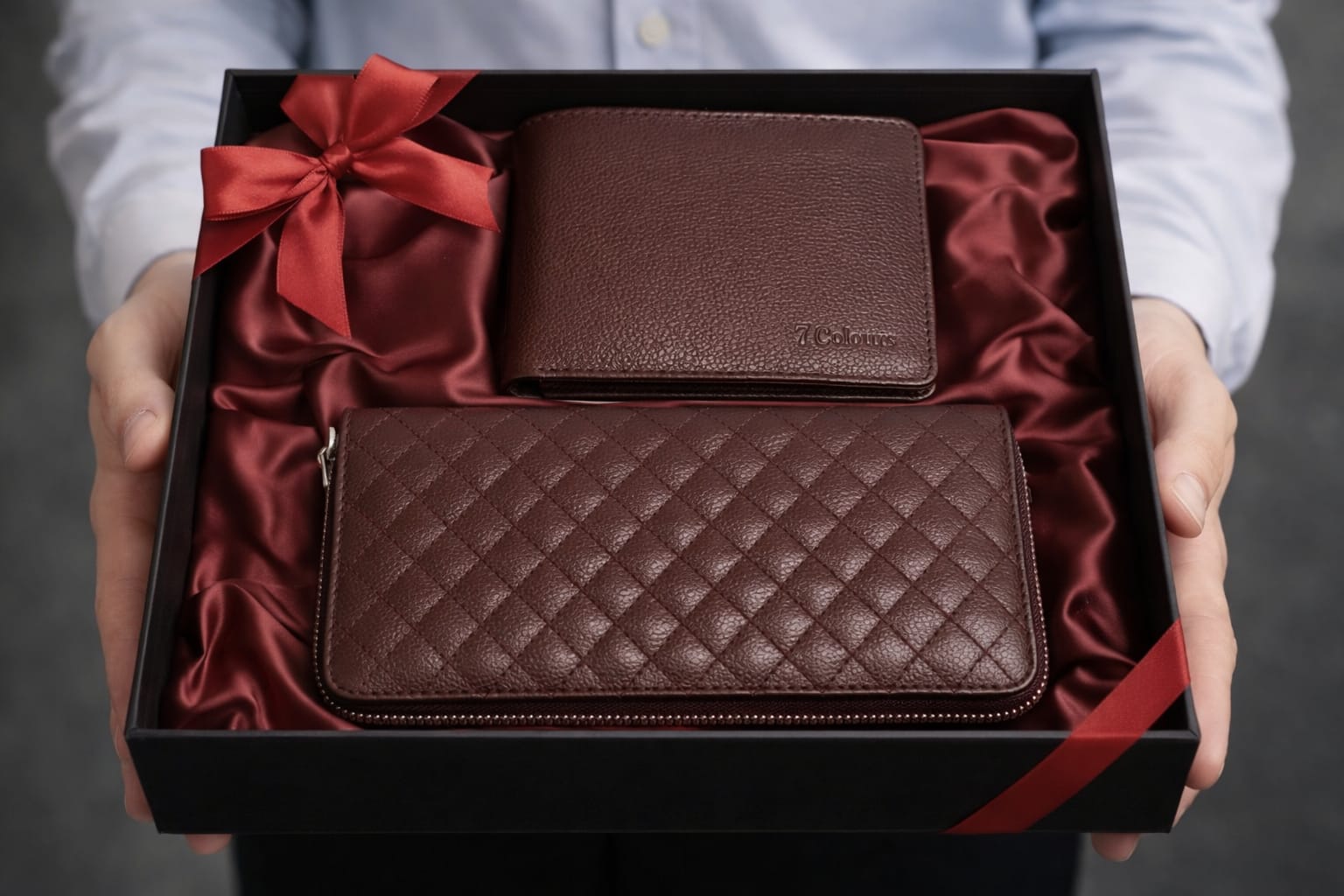 Premium Couple Leather Wallet Set - Image 7