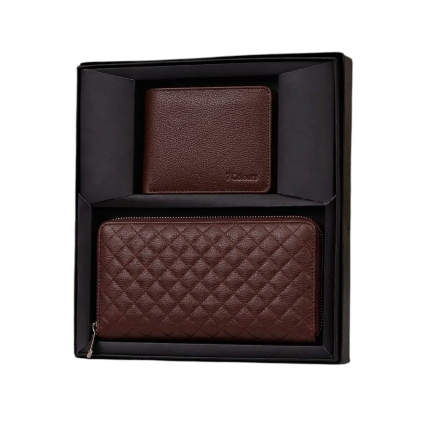 Premium Couple Leather Wallet Set