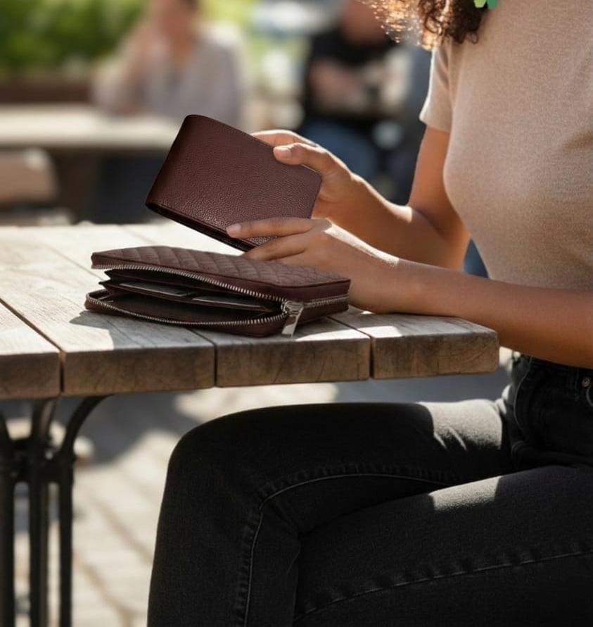 Premium Couple Leather Wallet Set - Image 2