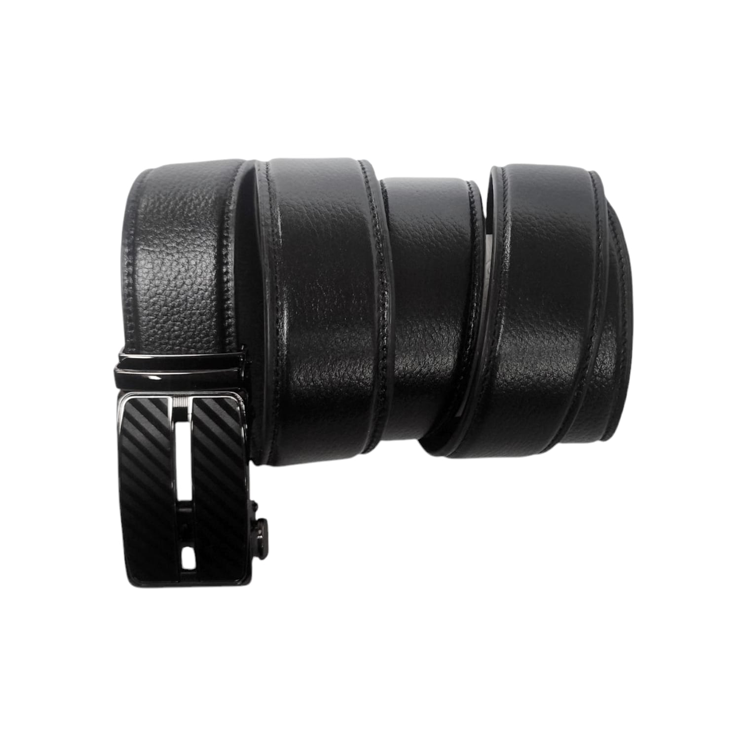Cow Printed Leather Belt G7B02 Black - Image 6