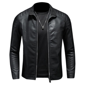 Men's Genuine Sheep Leather Jacket Black