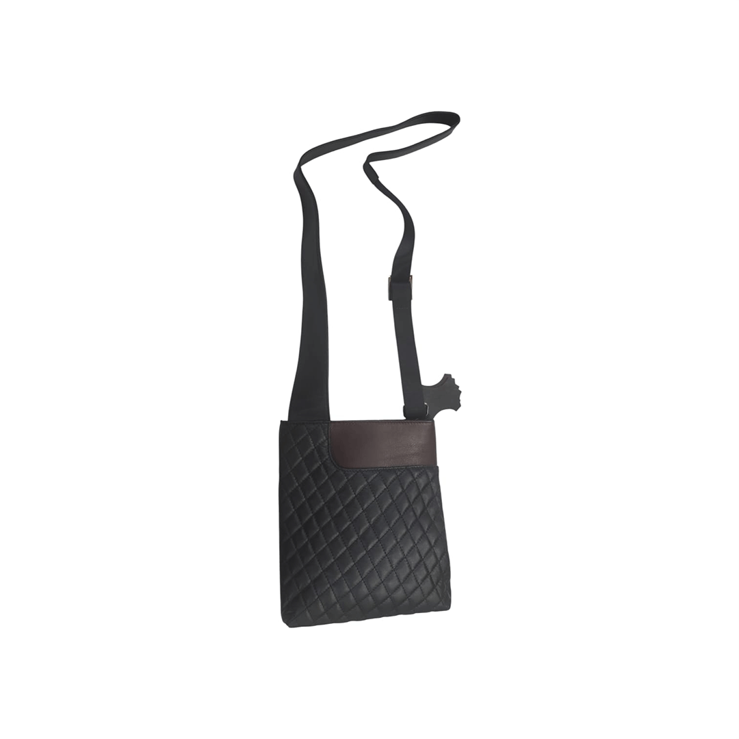 Midnight Quilted Crossbody Carry Bag - Image 6